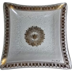 Vintage‎ Mid Century Modern Georges Briard Glass and Gold Trinket Small Dish